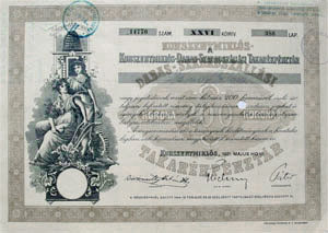 Kunszentmiklós-Dabas-Szabadszállási Takarékpénztár részvény 200 korona 1921