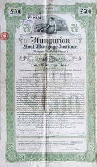 Magyar Földhitel Intézet  kötvény 50 font 1926