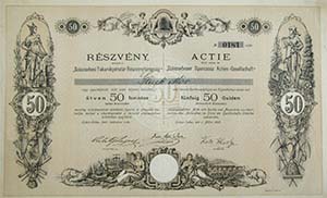 Szászsebesi Takarékpénztár Részvénytársaság részvény 50 forint 1897 Szász-Sebes