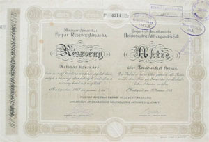 Magyar-Amerikai Faipar Rszvnytrsasg  200 korona 1918